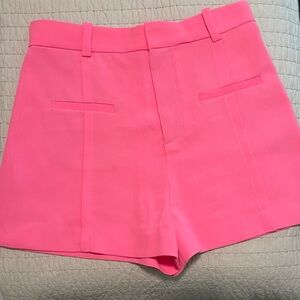 Zara High Waist Neon Pink Women's Shorts